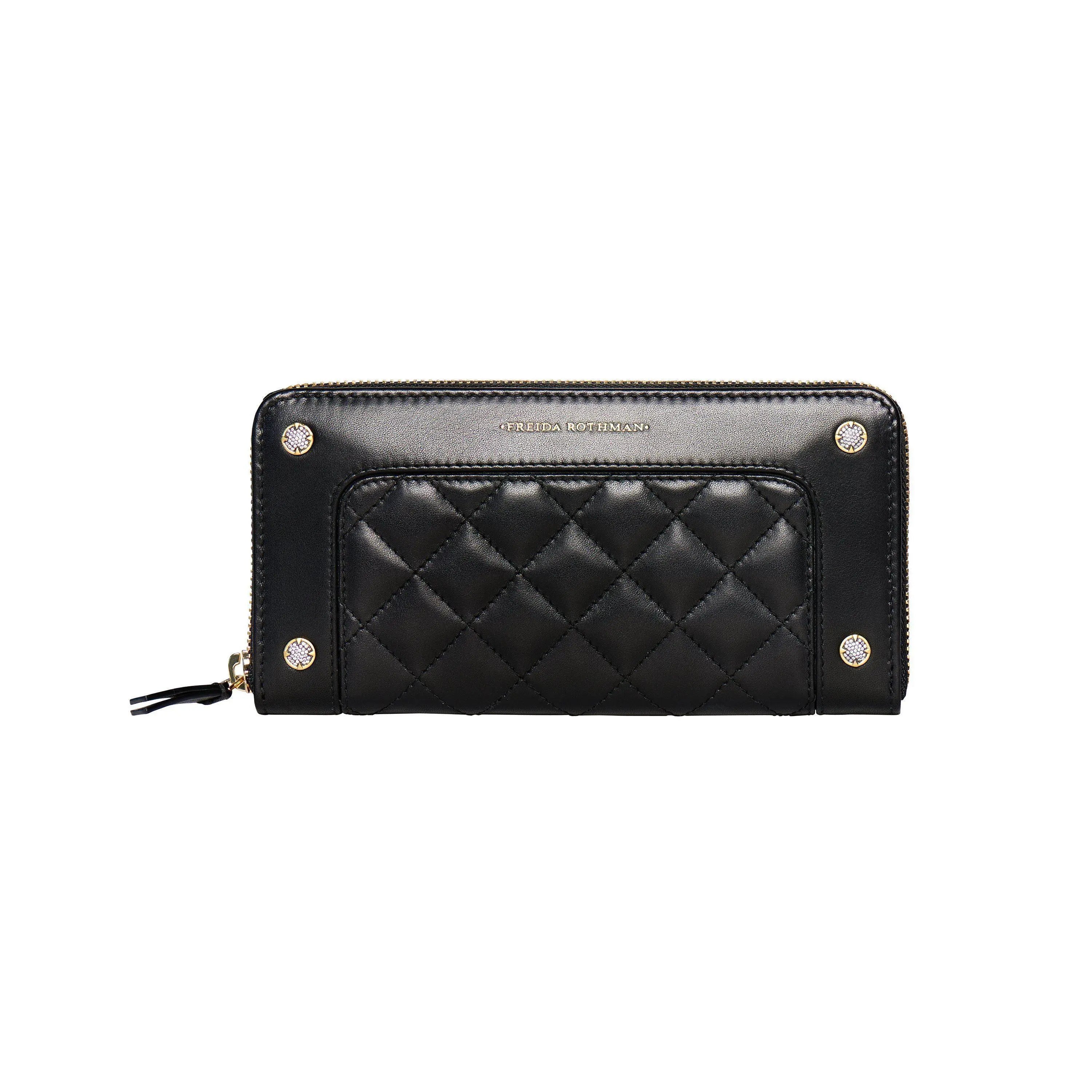 Freida Rothman Maiden Leather Crossbody Bag - Black