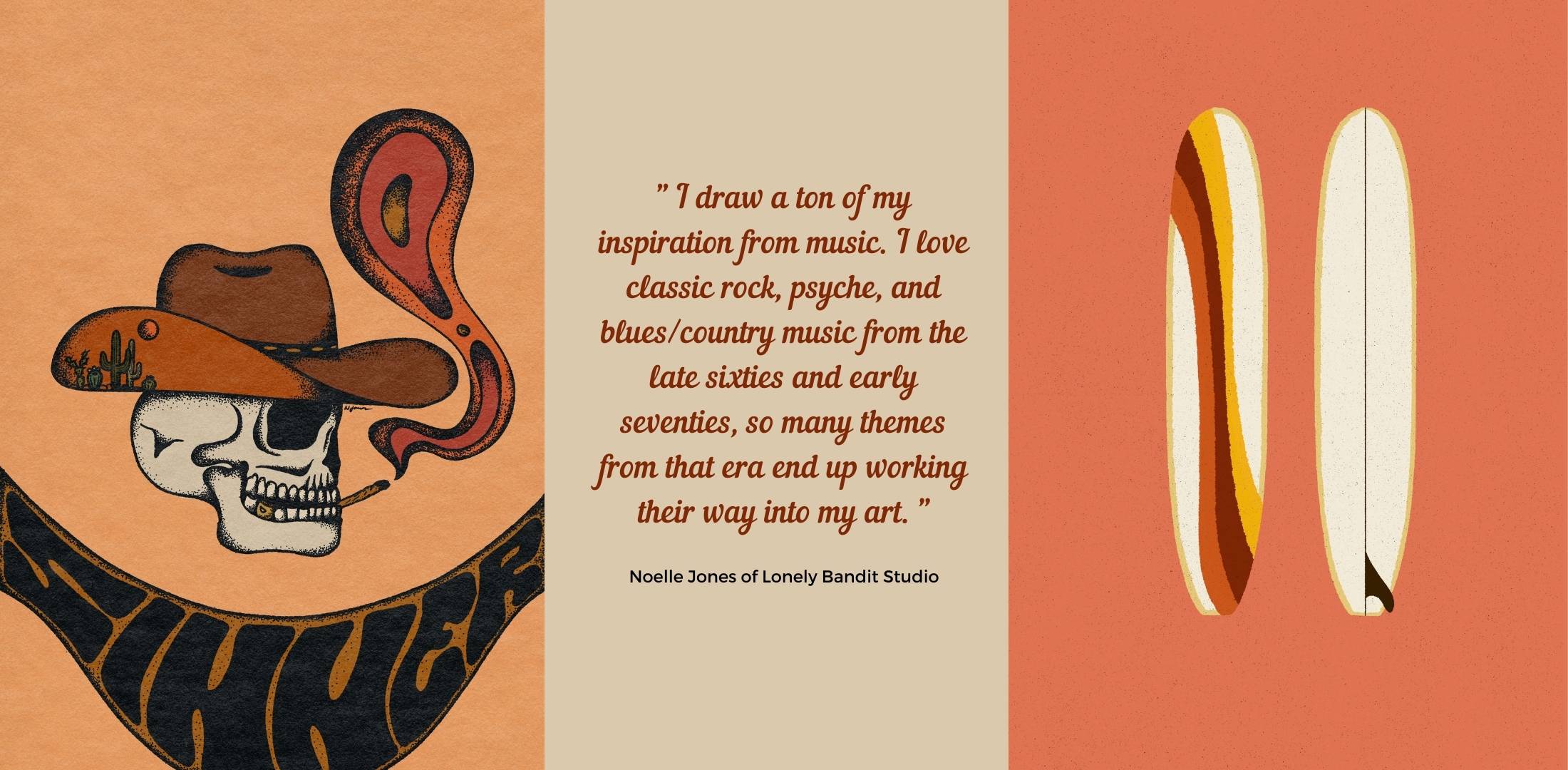 Noelle Jones artists Lonely Bandit studio blog post for Her Waves