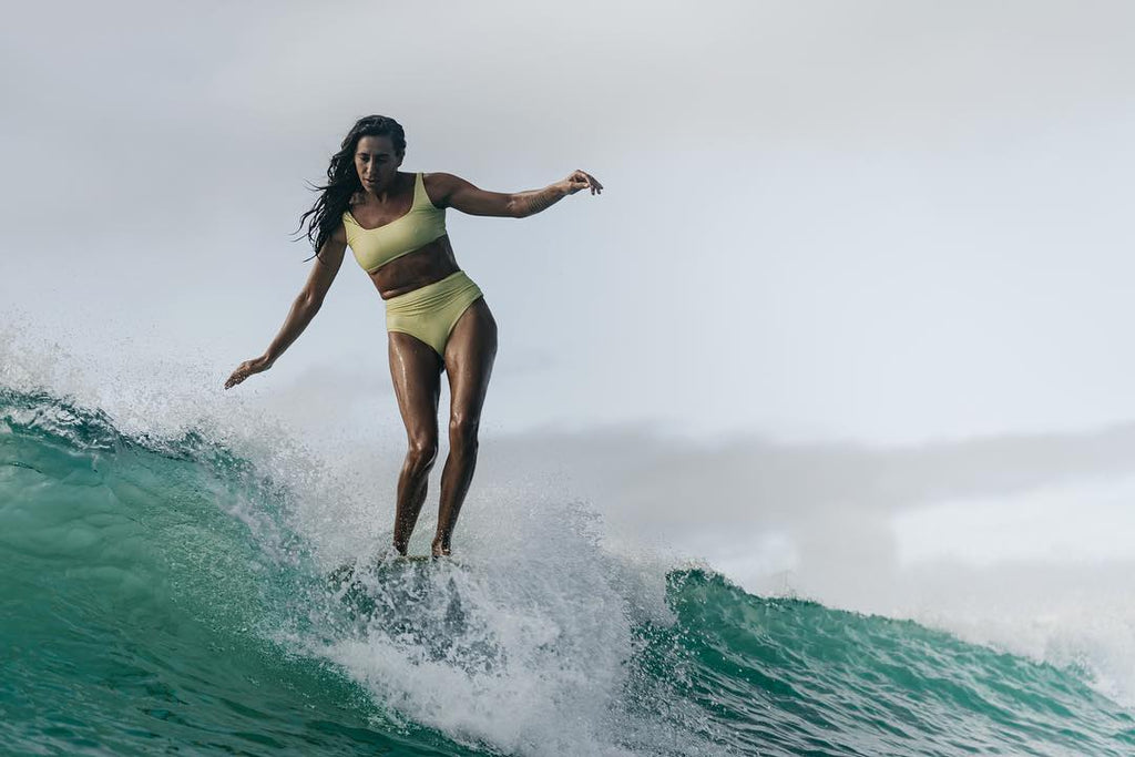 Lex Weinstein surfing in Mexico her waves