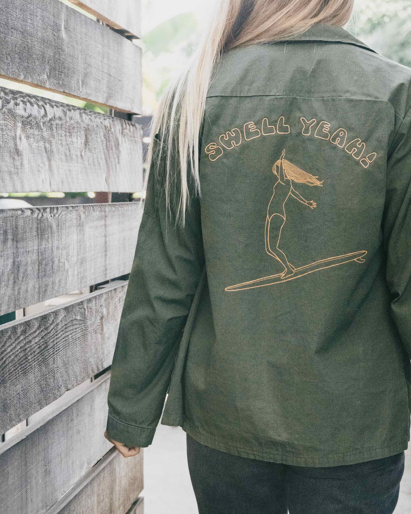 vintage army surf jacket