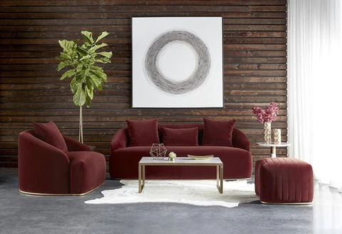 Sunpan Astrid Sofa Merlot