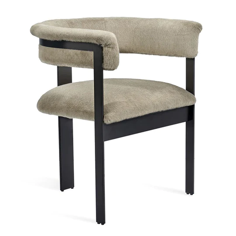 Interlude Home Darcy Dining Chair in Black Fawn