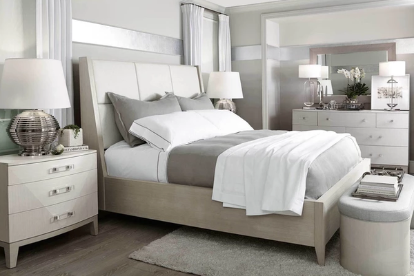 Bernhardt Axiom Upholstered Panel Bed H66
