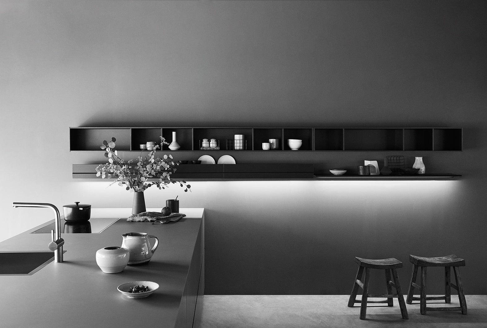 designer kitchen at Grayson luxury