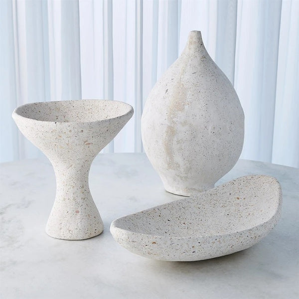 Global Views Modernist Low Bowl-Terrazzo