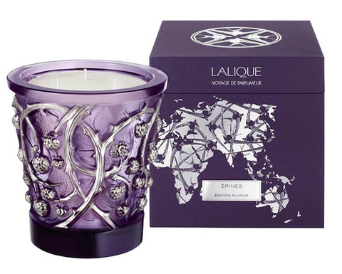 Lalique Epines Platine Candle
