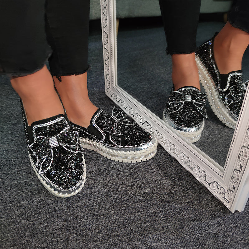 rhinestone loafers