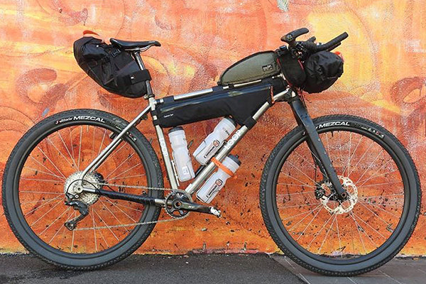 bikepacking locking bike