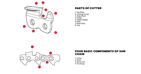 Saw chain anatomy