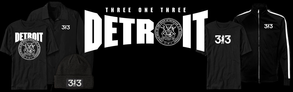  Detroit T-Shirt 313 Area Code by Detroit Rebels