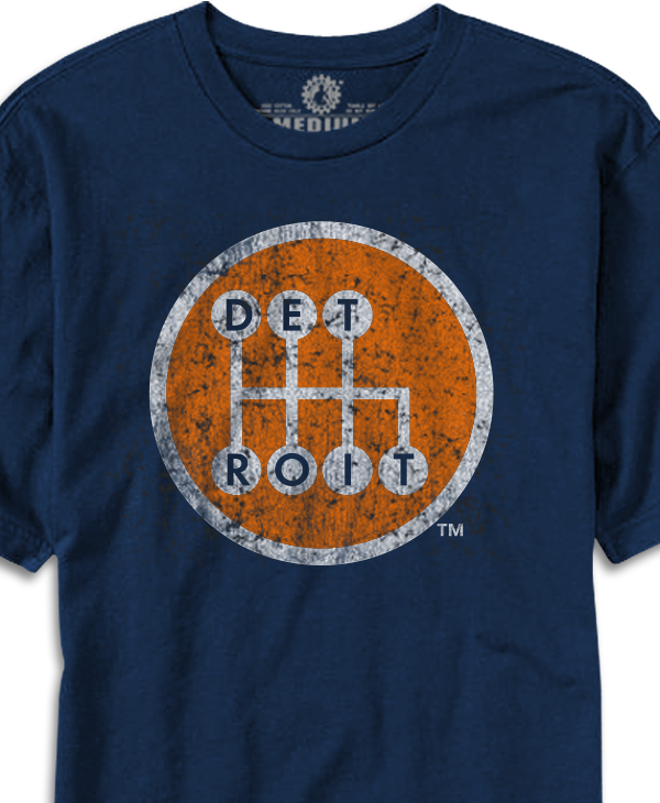 D R Detroit Rebels (0050) Detroit Tiger T-Shirt Looking for Trouble, Detroit T-shirts LLC Navy / Medium