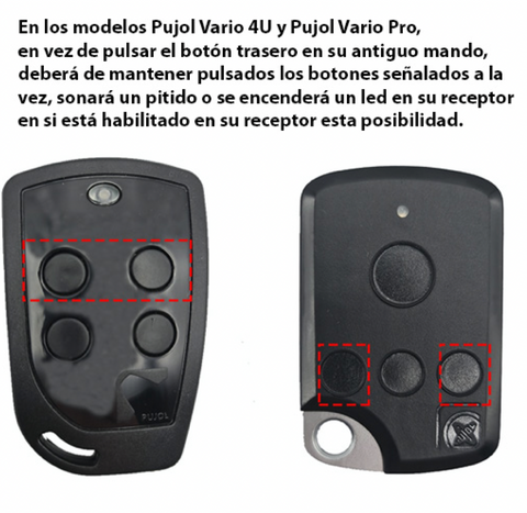 Mando Garaje Pujol Vario 4U  Ofertas en Mandos Originales –