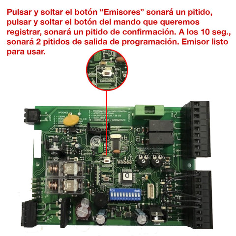 Programar mando motor puerta corredera Pujol Marathon