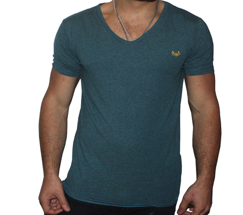 Mens Dark Emerald High Neck tonic Gold Collezione 76 T-shirt – Romeo \u0026  Revenge