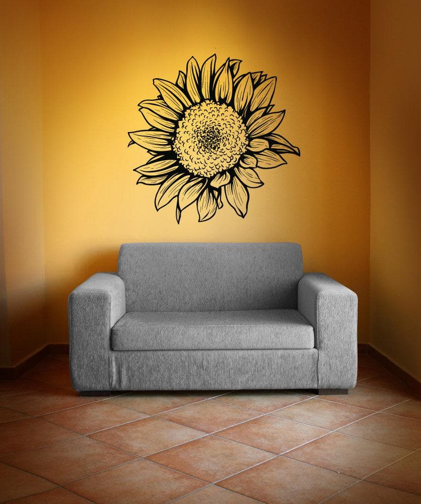 Vinyl Wall Decal Sticker Sunflower 1069