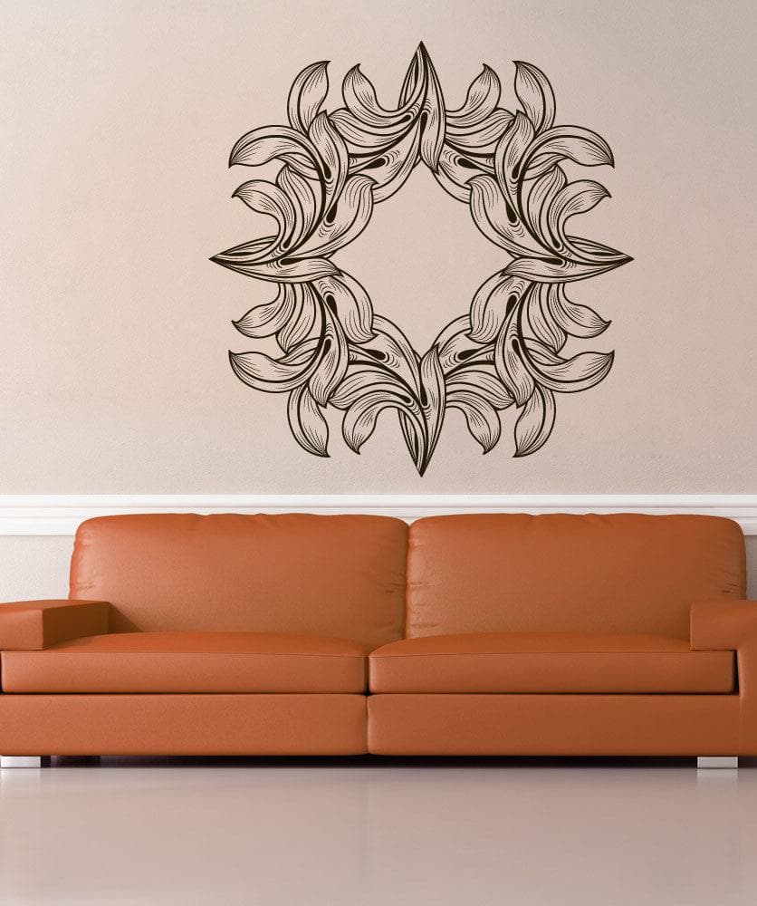 Vinyl Wall Decal Sticker Abstract Leaves Square 1270 