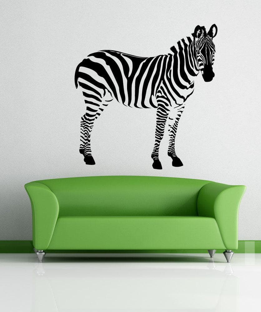 Sideways Zebra Vinyl Wall Decal Sticker. #1279 – StickerBrand