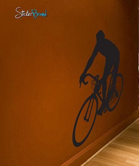Vinyl Wall Decal Sticker Bicyclist Bicycle Bike Rider #214