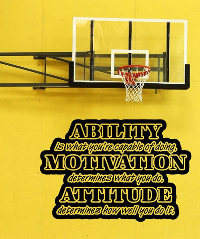 " Ability is what you're capable of doing, Motivation determines what