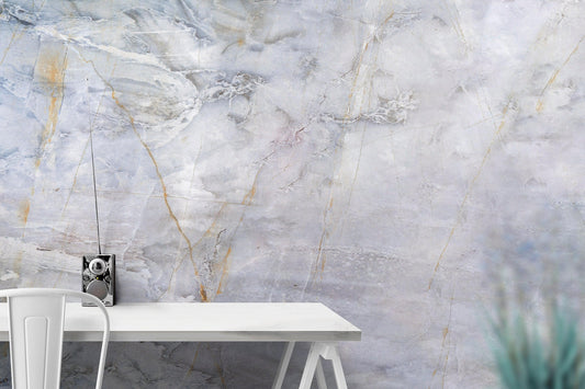 White Marble Stone Granite Slate Peel and Stick Wallpaper