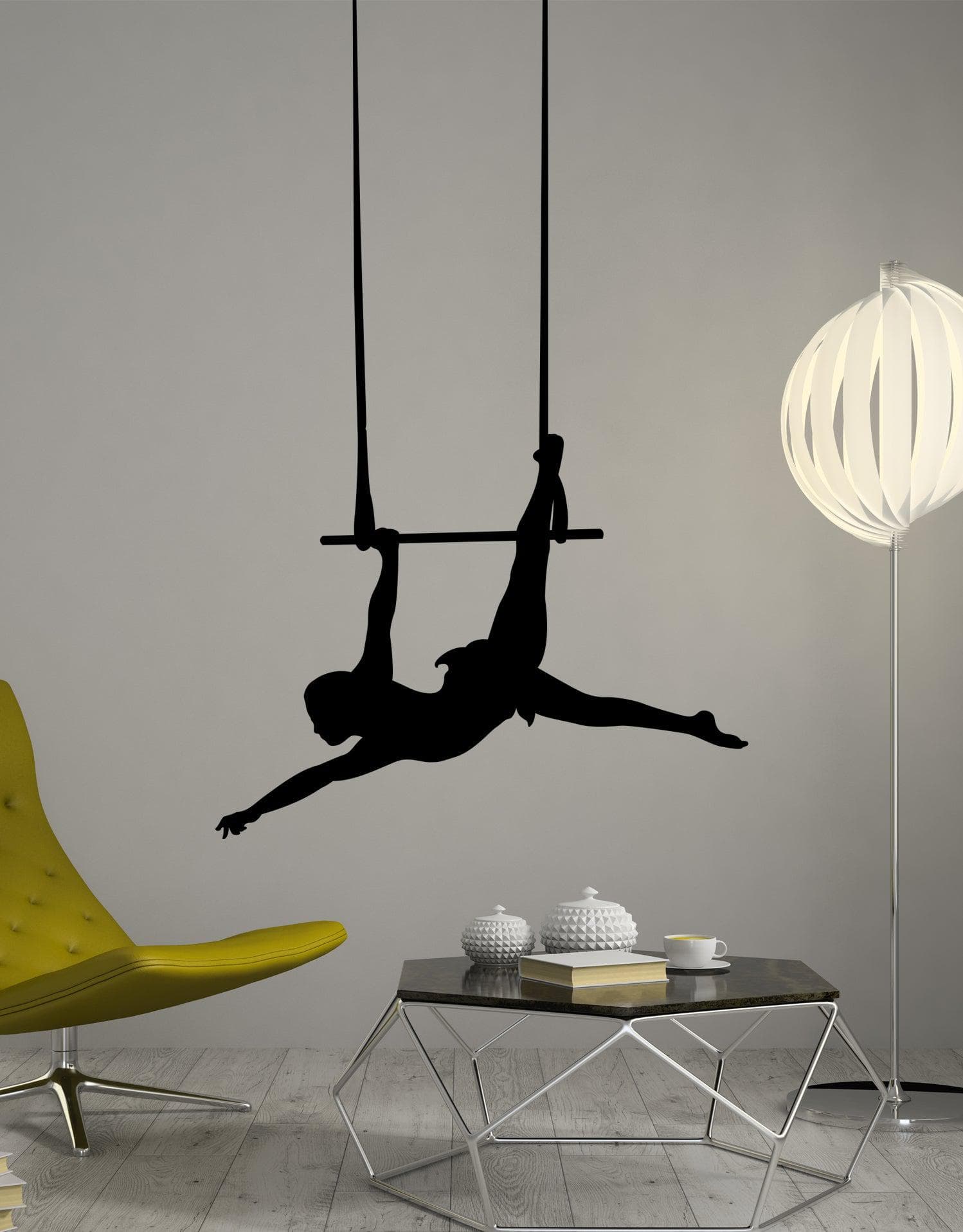 Trapeze Solo  Act Vinyl  Wall Decal  Sticker  Circus Themed 