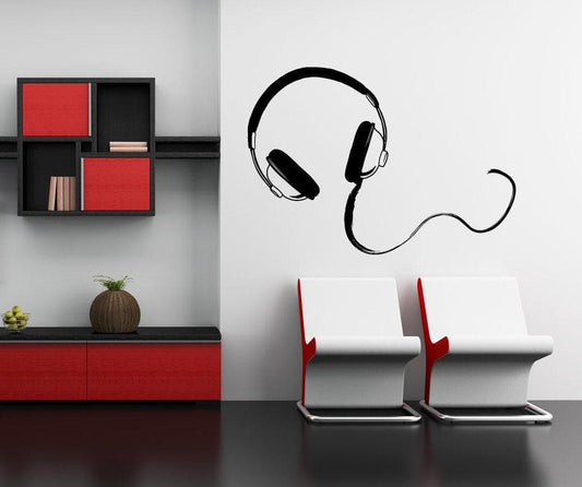 Headphones Wall Decal. Urban Decor. #643 – StickerBrand