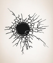 Vinyl Wall Decal Sticker Glass Hole in the Wall #OS_AA387 ...