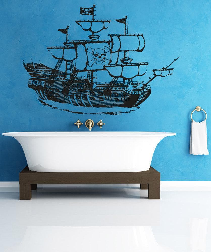 Vinyl Wall Decal Sticker Pirate Ship #OS_AA306