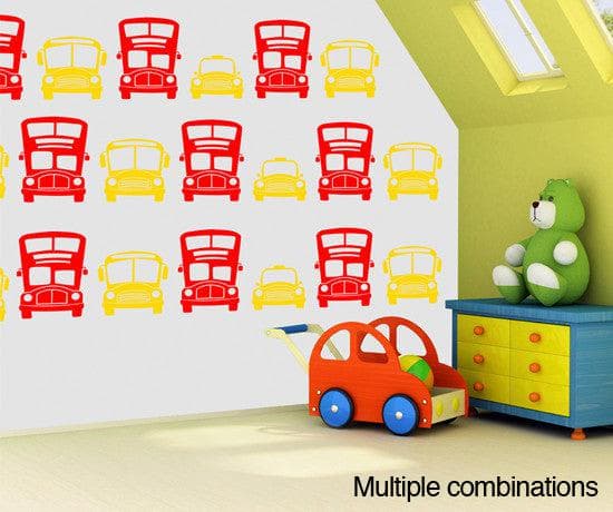 Vinyl Wall Decal Sticker  Bus  and Car Transportation MM138 