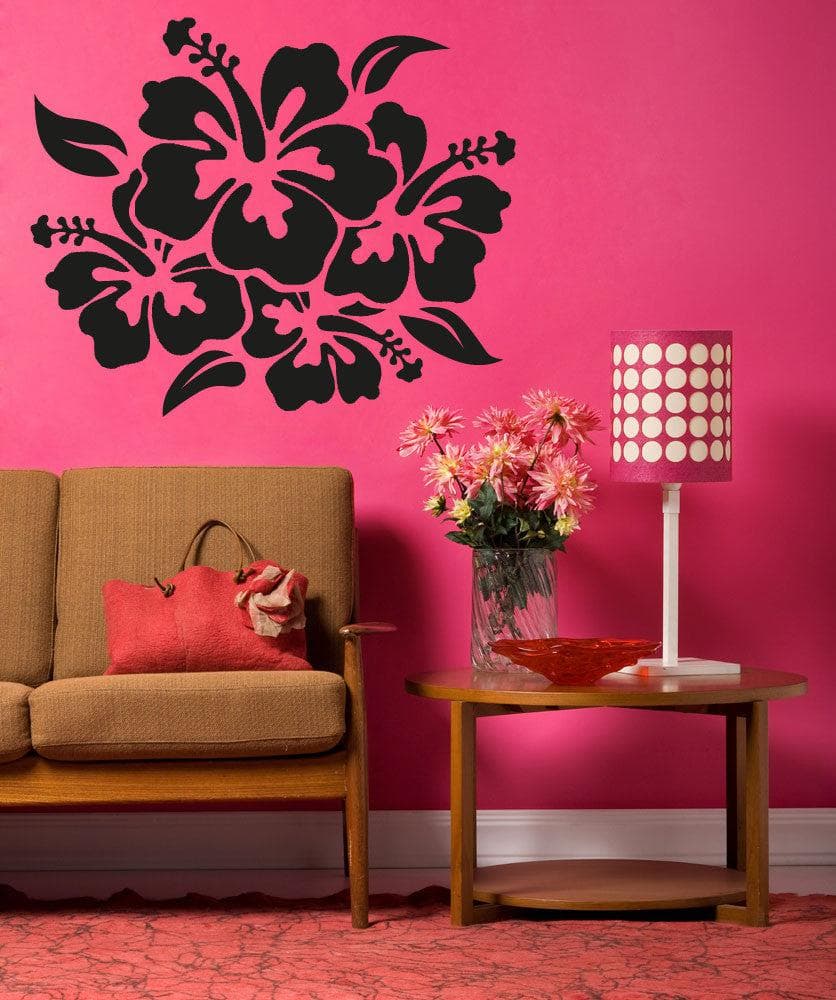 Hibiscus Flower Wall Decal Hibiscus Wall Stickers