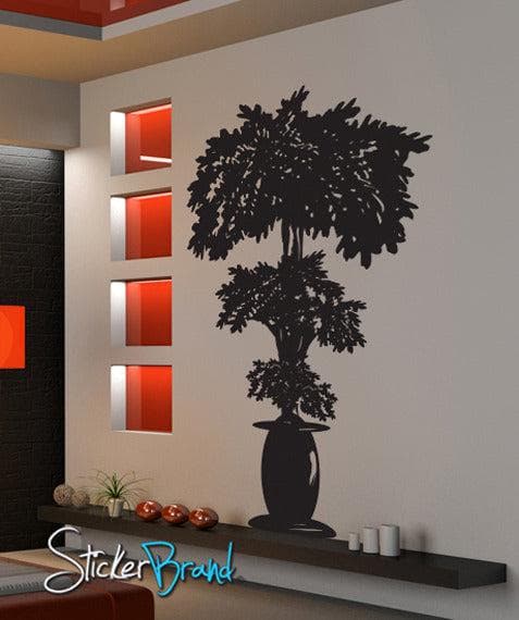 Vinyl Wall Decal Sticker Tall Asian Bonsai Tree #GFoster152