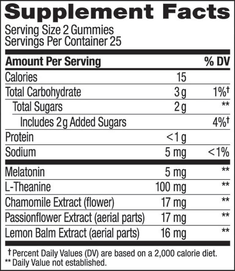 olly sleep gummies ingredients