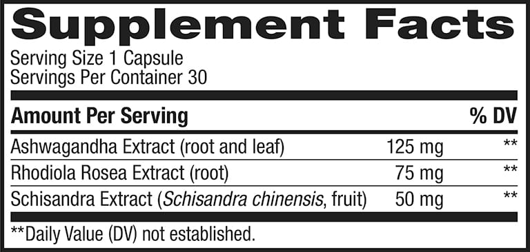 Plant Powered Chill Ingredients