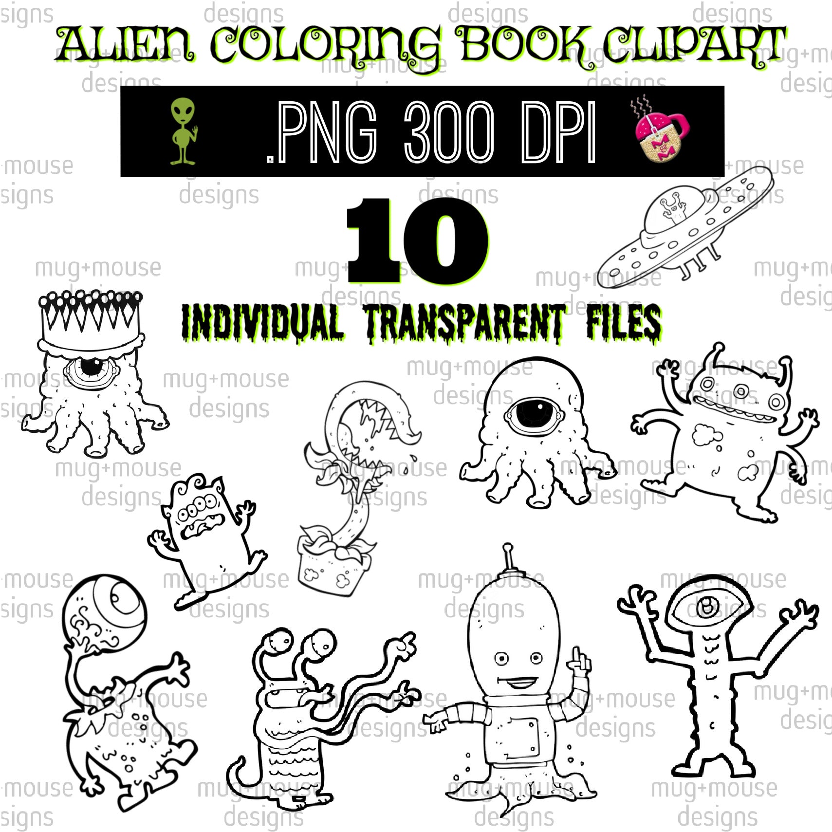 ArtCreativity Alien Coloring Books for Kids, Birthday Party Favors for Boys and Girls, Pack of 20, White