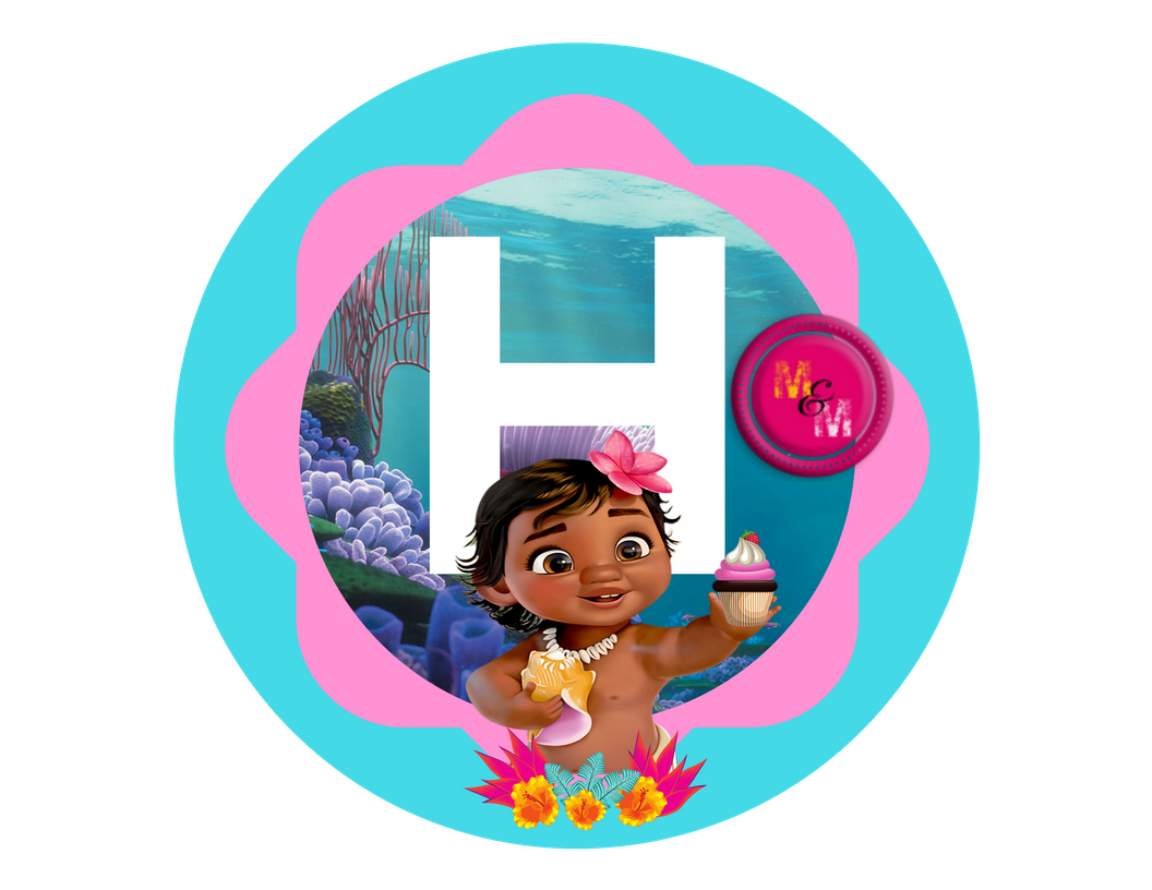 Instant Download Baby Moana Birthday Banner Baby Moana Happy Birthday Mugandmousedesigns