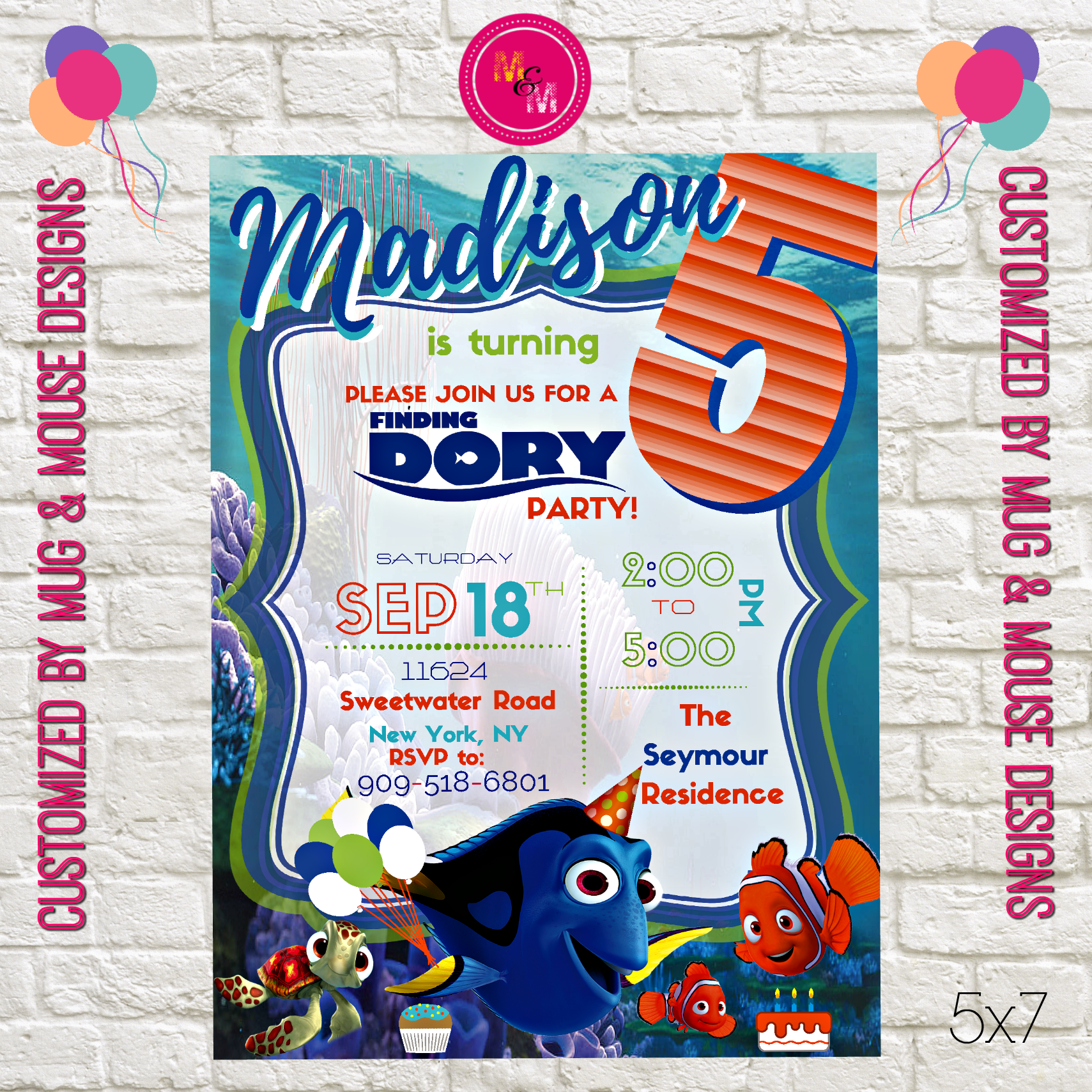 Finding Dory Birthday Invitation Printable Finding Dory Party Findin Mugandmousedesigns - pool party roblox birthday invitation