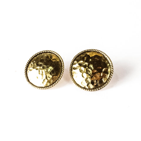 Omega-Studs-Brass-Vintage-Classic-Hammered-Handcrafted-Jewelry-Saraswati-Designs