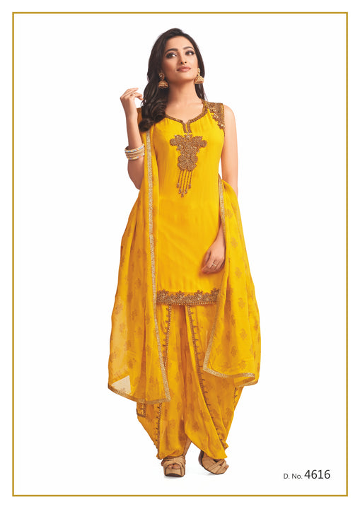 yellow patiyala dress