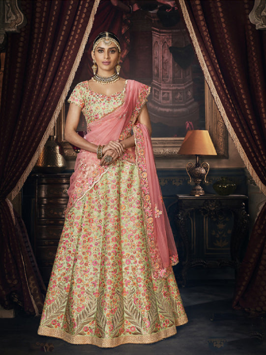 Floral Fantasy Rich Indian Wedding Lehenga Reet5152 Saris And Things