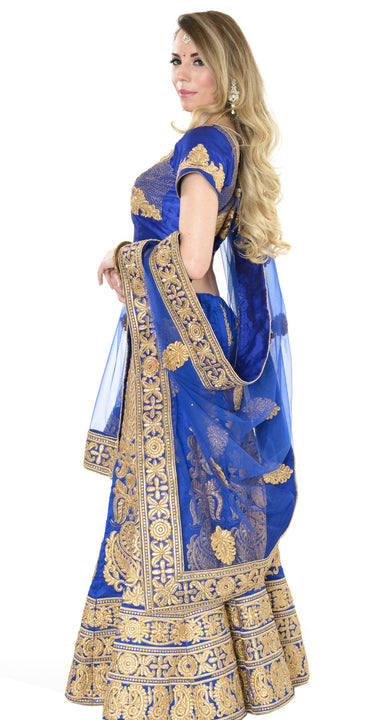 royal blue indian wedding dress