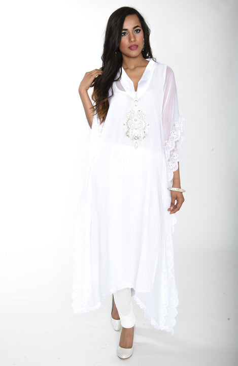 white long salwar