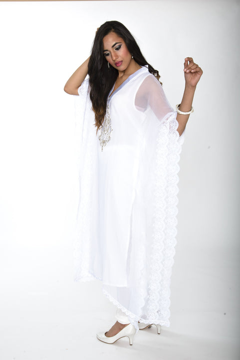 white long salwar