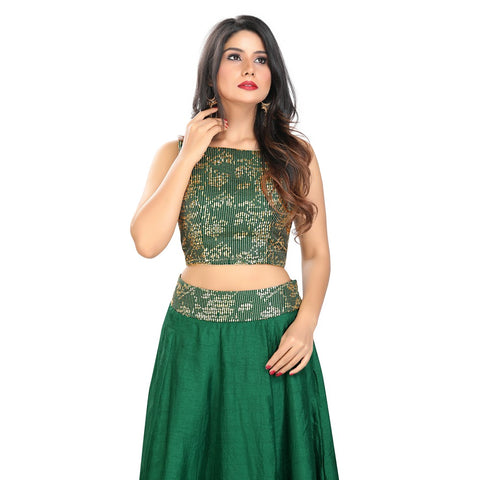 indian style crop top and skirt