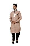 Indian Traditional Cotton Silk Desert Sand Kurta Pajama for Men