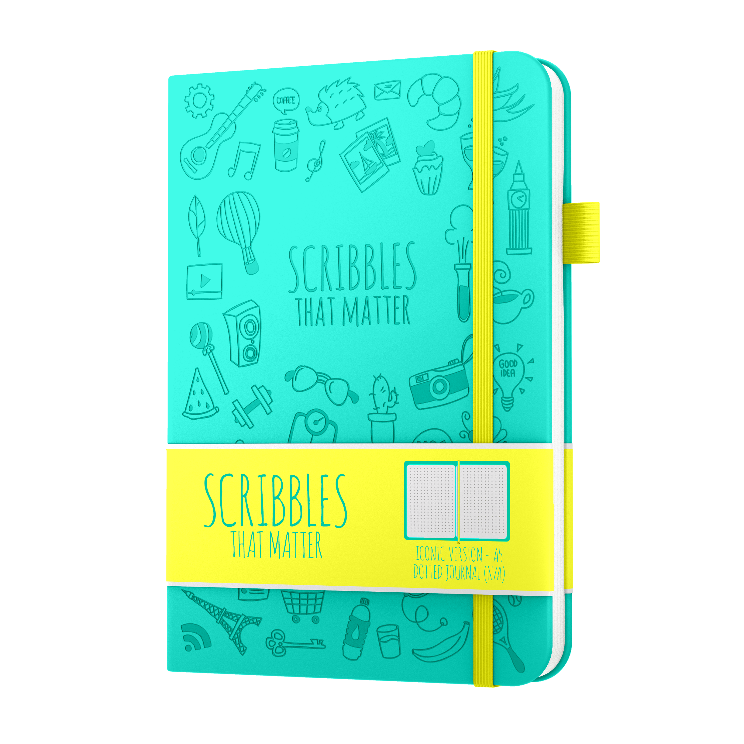  Scribbles That Matter A5 Dotted Journal Notebook 150 Pages Dot  Grid Journal Vegan Hard Cover 160gsm Dotted Notebook Bleedproof thick paper  with Free Pen for Work (5.75 x 8.5) inches