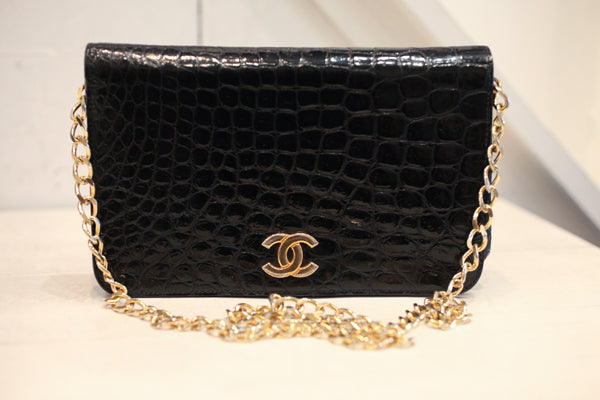 chanel bag crocodile leather