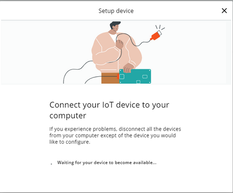 Arduino IOT Cloud waiting for device to be connected