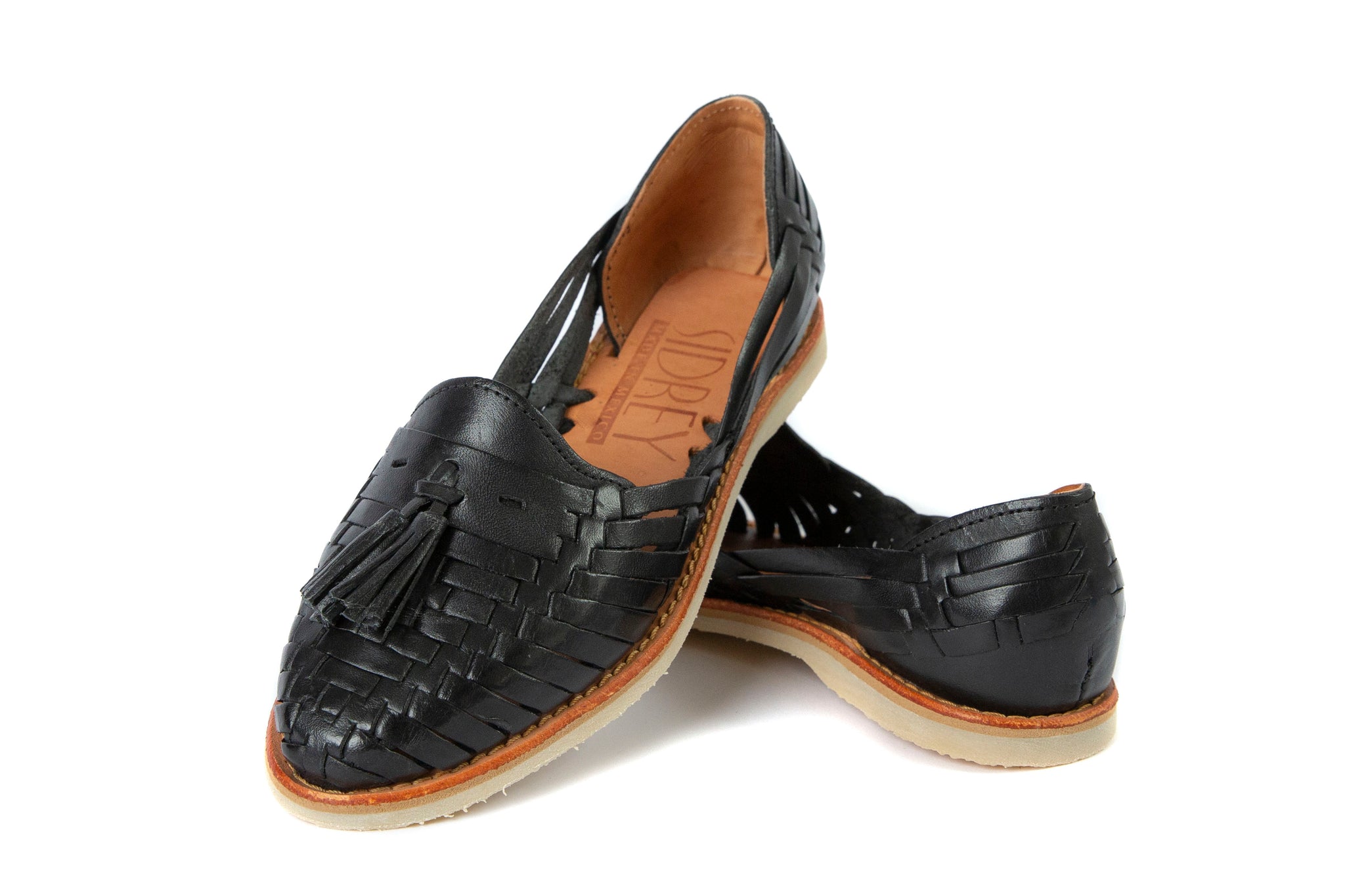 black huarache sandals