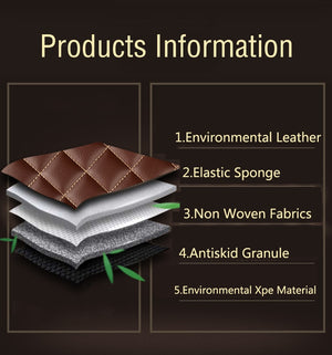 High Material Custom Fit Car Floor Mat Luxury Leather Cover For