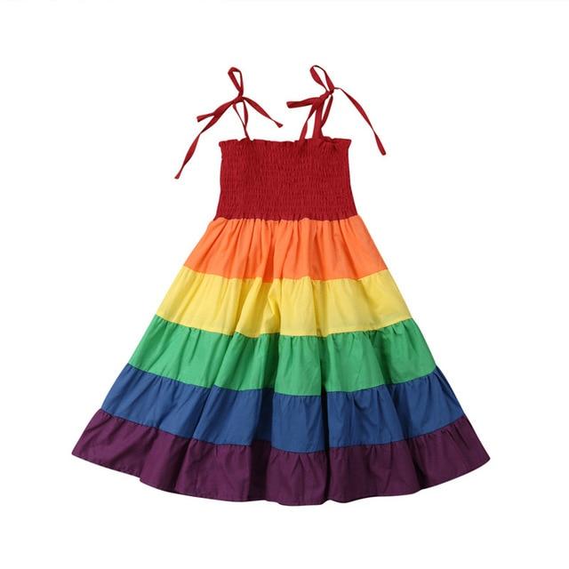 rainbow boho dress